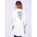 Embroidered blouse "Rain Drops" black on white
